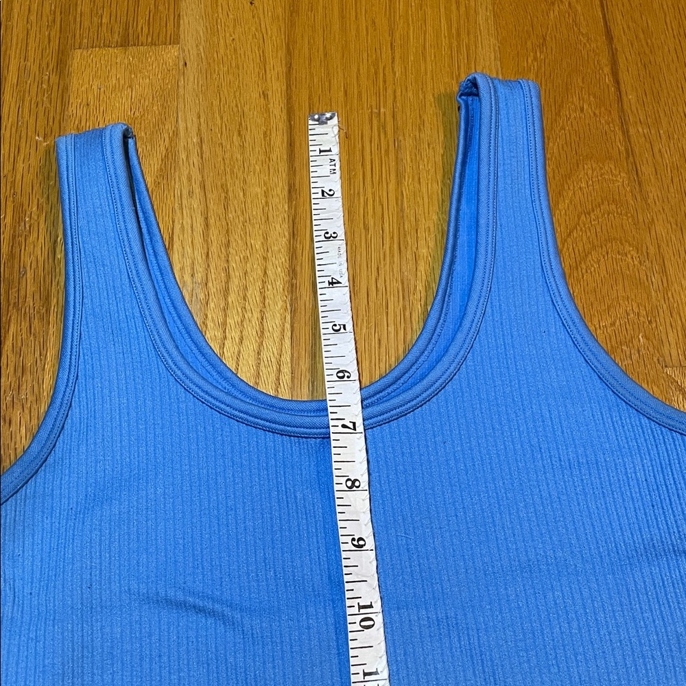 Target Blue Ribbed Tank Top - Picture 3 of 5